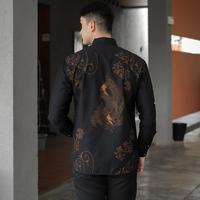Gambar DGM Batik Pria Gold Lapis Furing Lengan Panjang Premium Batik Puring Akar Gold 2595 - XL dari DGM FASHION undefined 2 Tokopedia