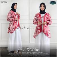 Gambar Set Batik Baju Wanita Merah Putih Setelan Outer Batik Inner Dress ANARA Edisi Kemerdekaan Svj Batik Baju Agustusan - inner dress saja dari SVJ BATIK undefined 2 Tokopedia