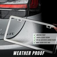 Gambar 【OTTOID】2pcs Frame Plat Nomor Mobil Frame Plat Nomor Kendaraan Bahan Stainless Car - Perak dari ottoid_NEW undefined 3 Tokopedia