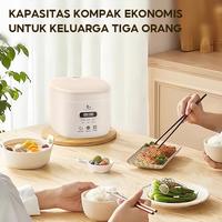 Gambar 【EXCLUSIVE rizky.chikay】HAN RIVER Multifungsi Rice Cooker bisa tetap hangat / magiccom Portable rice cooker 1.2L 400W/wattrendah /Student VersionTravel version Rice Cooker - krem dari HANRIVER undefined 4 Tokopedia