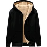 Gambar Jaket Pria Wanita Hoodie Bulu Fleece Dalam Bulu Domba Sherpa Terbaru Tebal Musim Dingin - Jaket Winter Tebal Musim Dingin Pria Wanita  Keren Casual Outer Zipper Jepang Style Lembut Nyaman Outdoor Basic Distro Unisex Panjang Loose - Hitam, S dari HEJ STORE_NEW undefined 2 Tokopedia