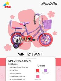 Gambar SEPEDA MORTEIN MINI 12 MN 11.0 | Sepeda anak murah | Sepeda anak roda dua | Sepeda anak roda empat | Sepedan anak cewek | Sepeda anak perempuan - PINK dari Hafshah Baby & Toys Shop undefined 3 Tokopedia