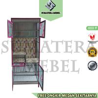 Gambar RAK PIRING ALUMINIUM 2 PINTU MAGIC COM (PINK) dari Sumatera Mebel_NEW undefined 2 Tokopedia