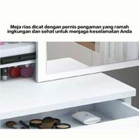 Gambar Etife Meja Rias Aesthetic Set Kursi/Meja Rias Lampu LED/Meja Rias Kaca Sliding Minimalis/Lampu LED - Putih dari E-TIFE undefined 5 Tokopedia