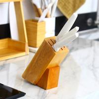 Gambar Pinexa Knife Block Tempat Pisau Kayu 7 Lubang Wadah Pisau Dapur - 4 Pisau dari PinexaOfficial undefined 5 Tokopedia