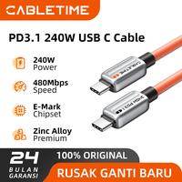 Gambar Kabel USB Type-C PD 3.1 240W 5A Ultra Fast Charging Exclusive Series - Biru, 1M - Orange, 1M dari Cabletime Surabaya undefined 1 Tokopedia