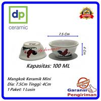 Gambar Paket Tempat Saus Keramik Dengan Piring Tatak Putih Klasik + Mangkok Cuko Keramik 1 Lusin Ayam Jago dari DY Houseware undefined 5 Tokopedia