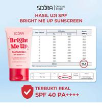 Gambar SCORA Bright Me Up Sunscreen SPF 40 PA++++ Netto 40gr | mencerahkan glowing anti air waterproof new packaging dari Feylicious undefined 4 Tokopedia
