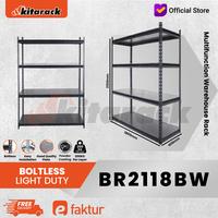 Gambar Kitarack Boltless Rack Gudang Serba Guna BR2118BW 200KG / Layer Tatakan Kayu Rak Gudang Besi 4 Susun Layer dari KITARACK OFFICIAL undefined 1 Tokopedia