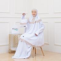 Gambar MUKENA HAJI UMROH Mukena Potongan Berlengan Full Renda Katun Motif Mumtaza Mewah Nyaman Muslim mukena umroh mukena  yang ada tangannya mukena renda mukena  khusus mukena  setelan - Putih Kalung Renda Putih dari Pusat Grosir Mukena Pesantren_NEW undefined 1 Tokopedia