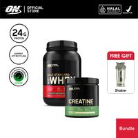 Gambar [FREE Shaker] Optimum Nutrition Gold Standard Whey 2 lbs + Creatine Powder 300gr - Susu Protein / Powder / Suplemen / Gym - Mocha Cappucino, Unflavoured dari Optimum Nutrition Indonesia undefined 1 Tokopedia