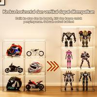 Gambar Super Ace Kabinet Pintu Ganda Mainan Besar Helm Tas Kulit Kotak Penyimpanan Lemari Penyimpanan Magnetik Akrilik Transparan Tebal kontener kotak  tisu tempat tisu estetik tempat  dalaman - Penyimpanan lebar 45cm dari Super-Ace undefined 3 Tokopedia