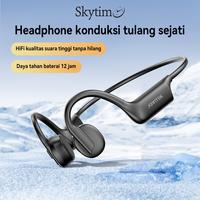 Gambar Skytime Konduktor Tulang Earphone Bluetooth BC61 Anti Air IPX6 Headset V5.3 Olahraga Sport Tahan Lama - Sport Earphone BC61 - Black dari Skytime indonesia undefined 1 Tokopedia