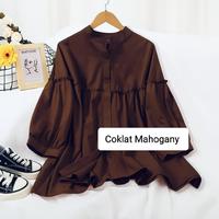 Gambar Atasan kekinian Jumbo LD 130 DALOVA Atasan Wanita - 7 Pilihan Warna Mahogany Bahan  Nyaman Oversize - BLACK, L-LD-104 dari ARSYILA fashion97 undefined 3 Tokopedia