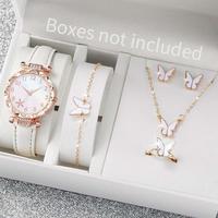 Gambar Jam Tangan Kuarsa Wanita Mode Bintang Laut Putaran Dial PU PU Perhiasan Kupu-Kupu Hadiah Gratis Jarum Kaca Quartz Watches (Tanpa Kotak) - 5PCS Black Set dari Pink Bee Shop undefined 4 Tokopedia