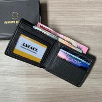 Gambar Dompet Pria Kulit Asli Model Lipat dan Slim dengan 6 Sap Kartu dan 2 Sap Penyimpanan Uang - Hitam dari HL accessorize undefined 3 Tokopedia