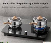 Gambar [DEAL NEW LAUNCH] freemir 16 cm Panci Gemoy Stainless Steel 304 Tutup Kaca Panci MPASI Rebus Kitchenware dari freemir Indonesia Store undefined 3 Tokopedia