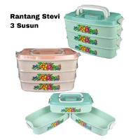 Gambar PACIFIC Rantang Plastik Stevi / Rantang oval kotak bekal makanan multifungsi Kitchenware - Rantang Stevi 2ssn (hijau) dari MUARA JAYA GROSIR undefined 1 Tokopedia