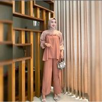 Gambar SET SHANIA CRINCLE AIRFLOW | SETELAN KOMBINASI POLOS BUSUI FRIENDLY | ONESET WANITA MUSLIM TERBARU KEKINIAN - Milo dari BALI LARIS COLLECTION undefined 5 Tokopedia
