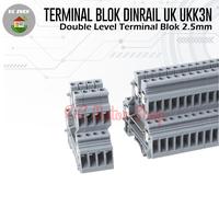 Gambar Double Level Terminal Blok DinRail UK UKK3N 2.5mm Screw Terminal Block - Terminal Blok DinRail UK UKK3N dari DC Motor Shop undefined 5 Tokopedia