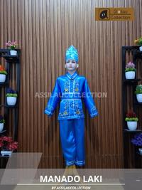 Gambar Baju Adat Anak Sulawesi Utara/Manado Satuan (Laki/Cewek) Pakaian Aksesoris - Manado Biru Laki, 3 dari AssilauCollection undefined 3 Tokopedia