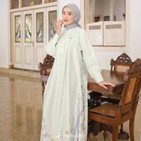 Gambar Tsanara Maxy Gamis Muslim Lebaran 2025 Dress Kondangan Mewah Kekinian Panjang Kancing Kerah Syari Balon Simple  Nyaman by Ventedaily - Black dari Ventedaily_NEW undefined 3 Tokopedia