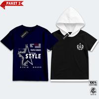 Gambar Triple Grace Paket 2 Pcs Kaos & Hoodie Anak-Junior Usia 4-18 Tahun Bahan 100% Cotton Branded Premium Katun Combed 24s Sablon Dtf Printing Desain Modern Nyaman Adem Baju Fashion - Paket01, M= 4 Tahun dari TGkidswear undefined 3 Tokopedia