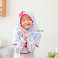 Gambar Hijjakids Jilbab Anak Vania Usia 6-9 Tahun Hijab Sekolah Anak Muslim dengan Motif Bunga Merah dan Bordir Merah - Kerudung - Putih Bunga Merah dari Hijjakids undefined 4 Tokopedia