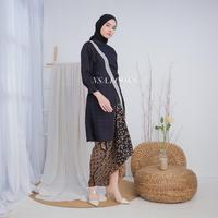 Gambar Setelan Wanita Mecca Tunik Silang Viscos Semi Sutera dengan Rok Lilit Batik Cap - Atasan, Katun, Kulot, Pesta, Baju, Panjang, Hitam, Kondangan Renda - Dusty Rose, Allsize, 1set atasan+rok lilit dari NSA LOOKS undefined 1 Tokopedia