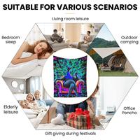 Gambar Abstract Pop Art Peacock With Glitch Style Design Blanket For Women Featuring Bold And Artistic Home Decor dari thriftingcimahi undefined 5 Tokopedia