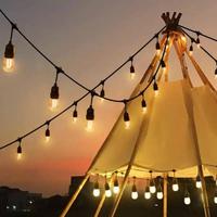 Gambar FITTING LAMPU CAFE GANTUNG OUTDOOR LAMPU HIAS TAMAN TAHAN AIR LAMPU DEKORASI ESKTETIK - 5 METER - 5 FITTING dari LED Smart Home undefined 1 Tokopedia