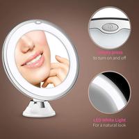 Gambar Kaca Cermin LED Makeup Make Up Zoom Pembesar 10X Mirror Dengan Lampu Kaca Alat Rias Kecantikan Salon 10X LED Mirror Makeup Mirror Flexible Mirror Magnifying Mirrors with Light Make up Mirorr Bathroom Mirrors - Putih dari LIDYA SANTI MARGARETHA undefined 5 Tokopedia