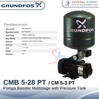 Gambar Grundfos CMB 5-28 PT / CM 5-3 PT Pompa Booster Multistage dengan Pressure Tank dari Sentral Pompa undefined 1 Tokopedia