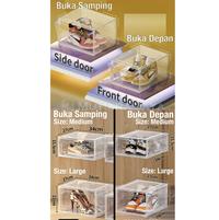 Gambar PLATO Premium Kotak Tempat Sepatu Sneakers Box Heels Acrylic Door - Medium, Buka Samping dari TB.Mutiara Jaya undefined 2 Tokopedia