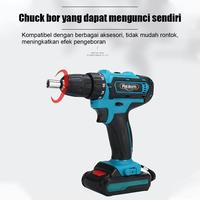 Gambar Reaim Mesin Bor Baterai 36Vf Cordless bor Mesin Bor cas murah bolak balik/Kasus/Charger - fullset  Bor Baterai/impact Bor / Beton Besi Bor kayu/ Bor Cas Murah Promo/2 baterai Torsi - 3 in 1 * 2 baterai dari Tool World undefined 2 Tokopedia