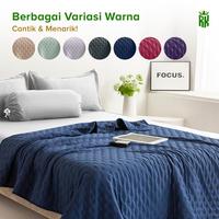 Gambar [ EXCLUSIVE ISCHAINDYOFC ] RAJA SELIMUT POLOS KOREAN STYLE HALUS & LEMBUT WARNA ABU HIJAU NAVY UNGU KREM KAIN MICROTEX BEDCOVER ONLY - CREAM, 120X200CM dari marsadi undefined 1 Tokopedia
