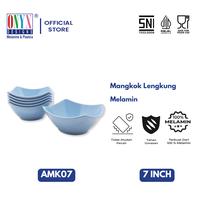 Gambar 6 Pcs, Onyx, Mangkok Persegi Lengkung 7 inch : Melamin, Aman untuk Makanan, Halal, AMK07 Polos - Hitam dari Onyx Melamin undefined 1 Tokopedia