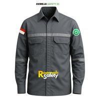 Gambar Kemeja Proyek Safety Lapangan Lengan Panjang Kemeja Tactical Bahan Soft Drill Warna Merah Grade A Size S-XXL - Kemeja-01 Abu Tua, XL dari Roemah safety Bandoeng undefined 5 Tokopedia