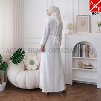 Gambar Agnes Hijab - Shafira Dress Gamis Putih Terbaru Gaun Pesta Baju Muslim Wanita Dewasa Mewah dan Elegan Lebaran Haji Umroh Abaya Syari 904 - M dari Agnes Hijab undefined 4 Tokopedia