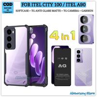 Gambar Paket 4in1 Casing Untuk Itel City 100 Itel A90 Softcase Tempered Glass Full Layar Anti Gores Camera Skin - ANTI SPY MATTE, ITEL CITY 100 dari Almarzuq Store undefined 3 Tokopedia