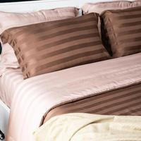Gambar Sleep Project Paket Sprei Bedcover / Quilt Cover Mewah Premium Tencel 80S Ramah Lingkungan - Stripes Coffee Mix  Premium Tencel Bedding dari Burnlab Indonesia Office undefined 5 Tokopedia