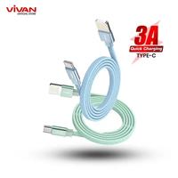 Gambar VIVAN Kabel Data Super Tipis dan Ringan VTH series USB A Type C Lightning 3A Fast Charging PD QC 3.0 - USB TO C GREEN  dari Vivan Audio Store undefined 1 Tokopedia