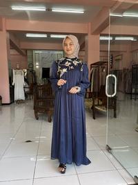 Gambar [BISA COD] AISYAH DRESS  PREMIUM siffon arabian yoryu Mewah Muslim Panjang Wanita Pesta Gamis Nyaman Lebaran Jumbo ready bestseller brokat putih navy hitam mint sage gading mauve peach - PUTIH, SIZE M LD 110 dari Wearlast.id undefined 3 Tokopedia
