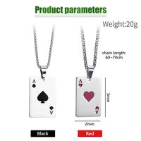 Gambar As Sekop / As Hati Kalung Liontin Kartu Remi / Kalung Rantai Pada Berlian As Sekop Kartu Poker Stainless Steel dari Onsaresda undefined 2 Tokopedia