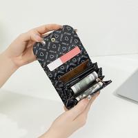 Gambar HOLO Dompet Wanita Elegan Portable Kapasitas Tinggi Dompet Kulit Mini Slot Kartu Berbilang - Hitam dari HOLO ID undefined 4 Tokopedia