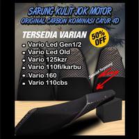 Gambar Variasi kulit sarung jok motor bahan premium karbon kombinasi catur 4d sudah jahit siap pasang vario 125kzr old karbu fi  vario led gen1/2 vario 110fi vario 160 110cbs - Vario led gen1/2 dari NJ Stiker custom25 undefined 1 Tokopedia