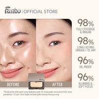 Gambar Fanbo Pro Filter Powder Foundation - Bedak Padat High Coverage - Tahan Lama & Oil-Free - UV Filter - Dengan Vitamin E, Infused Squalane & Almond Oil untuk wajah Flawless - 01 Vanila Beige dari Fanbo undefined 4 Tokopedia