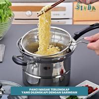Gambar Sinda (Cod) Panci 3In1 Goreng Rebus - Deep Fryer Gagang Panjang & Kuping 2 - Panci Mie Stainless - Panci Steamer Multifungsi Pasti Diskon - Silver dari nafaelektronik undefined 1 Tokopedia