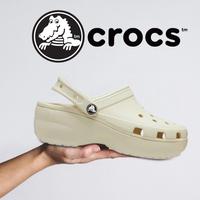 Gambar ORI Crocs Classic Platform Clog-Bone,Crocs official store original Sandal Crocs Wantia PROMO DISKON - W8 = 38-39 = 24 dari MarkleShopp undefined 1 Tokopedia