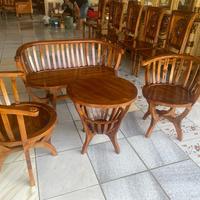 Gambar Kursi Teras/Kursi Tamu 211 + Meja Bulat Full Kayu Jati Jepara Furniture Jepara dari Tegar Meubel undefined 1 Tokopedia